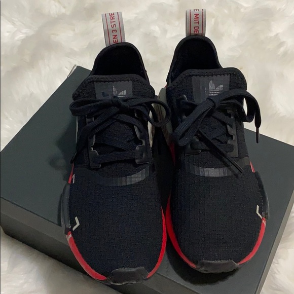 ❌SOLD❌Adidas NMD_R1 Black/Red/Gray - Picture 1 of 5